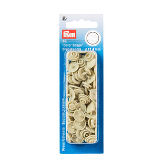 Prym Non-Sew Colour Snaps Beige