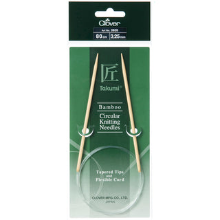 Clover Takumi Bamboo Fixed Circular Knitting Pins - Full Range of Sizes Available!