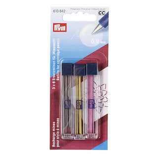 Prym Refills for Cartridge Pencil (yellow/black/pink)
