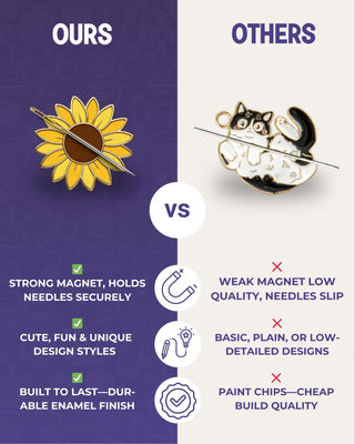 The Quilted Bear Needle Minders Set - Floral Designs (Flower Multipack)