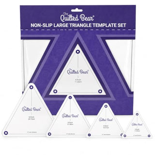The Quilted Bear Large Quilting Templates - Triangle - Set of 4 (4.5" - 9.5")
