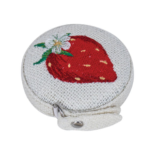Hobby Gift Tape Measure: Embroidered: Strawberry Greenhouse