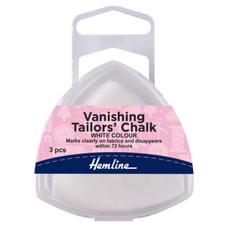 Hemline White Vanishing Tailors Chalk Pack of 3
