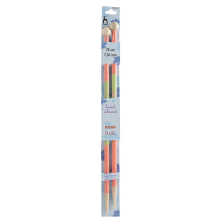 Pony Flair Single Ended Hand Coloured Knitting Pins 30cm - Full range of sizes available!