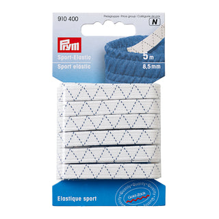 Prym White Sport Elastic - 8.5mm x 5m