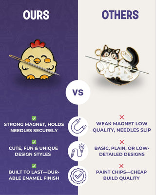 The Quilted Bear Magnetic Needle Minder (Chick)