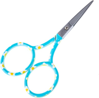 The Quilted Bear Blue Daisy Embroidery Scissors (3.5")