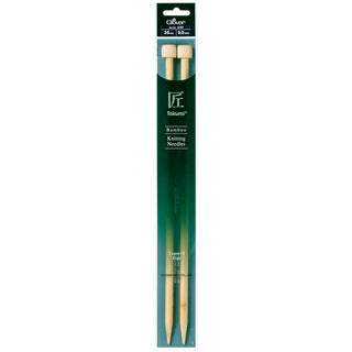 Clover Takumi Bamboo Knitting Needles Single Pointed 35cm - 9.00mm