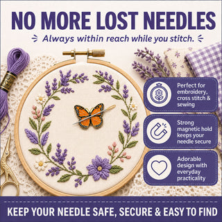 The Quilted Bear Magnetic Needle Minder (Butterfly)