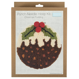 Trimits Punch Needle Kit Yarn and Hoop Christmas Pudding
