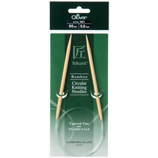 Clover Takumi Bamboo Fixed Circular Knitting Pins - Full Range of Sizes Available!