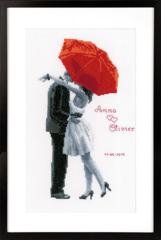 Vervaco Under My Red Umbrella Counted Cross Stitch Kit