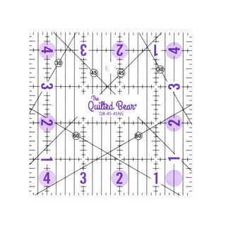 The Quilted Bear Non-Slip Acrylic Quilting Rulers (4.5" x 4.5")