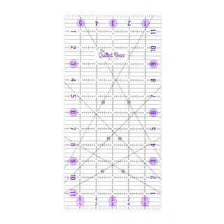 The Quilted Bear Non-Slip Acrylic Quilting Rulers (6" x 12")