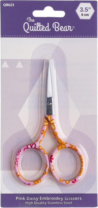 The Quilted Bear Pink Daisy Embroidery Scissors (3.5")