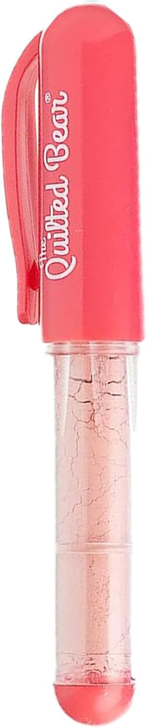 The Quilted Bear Chalk Fabric Markers for Sewing - Pen Style Fabric Chalk Markers for Sewing, Quilting & Crafts with Chalk Wheel Tip & 4 Colours Per Pack (Red, Blue, Silver & Yellow)