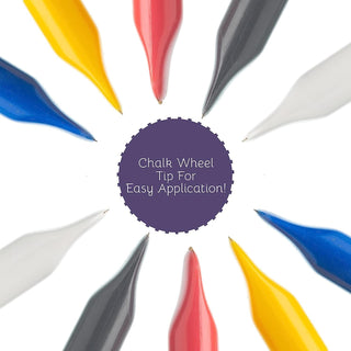 The Quilted Bear Chalk Fabric Markers (red, white, silver and yellow)