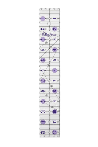 The Quilted Bear Non-Slip Acrylic Quilting Rulers (2" x 12.5")