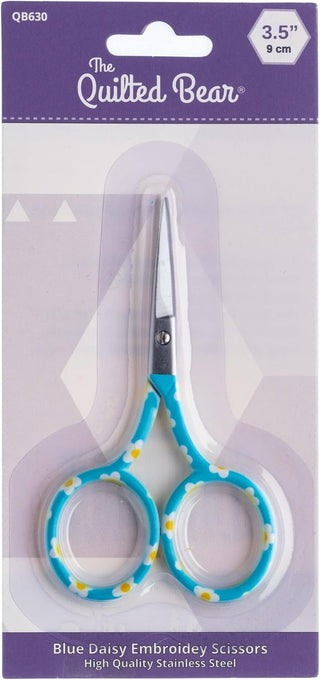 The Quilted Bear Blue Daisy Embroidery Scissors (3.5")