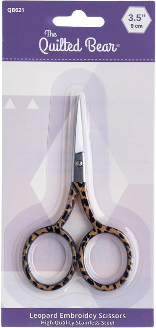 The Quilted Bear Leopard Print Embroidery Scissors (3.5")