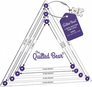 The Quilted Bear Large Quilting Templates - Triangle - Set of 4 (4.5" - 9.5")