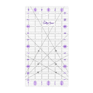 The Quilted Bear Non-Slip Acrylic Quilting Rulers (6.5" x 12")
