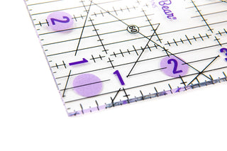 The Quilted Bear Non-Slip Acrylic Quilting Rulers (4.5" x 4.5")