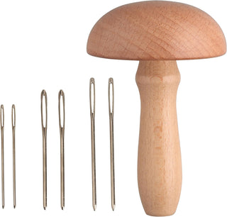 The Quilted Bear Magnetic Mushroom Darner and Needles