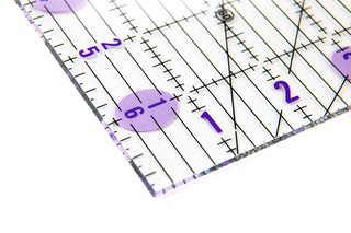 The Quilted Bear Non-Slip Acrylic Quilting Rulers (6.5" x 12")
