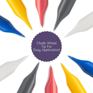 The Quilted Bear Chalk Fabric Markers (red, blue, white, silver and yellow)