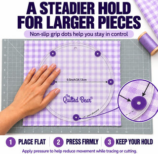 The Quilted Bear Large Quilting Templates - Circle - Set of 4 (4.5" - 9.5")
