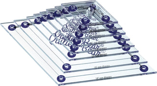 The Quilted Bear Diamond Quilting Templates - Set of 8 (3/4 inch - 3 inches)