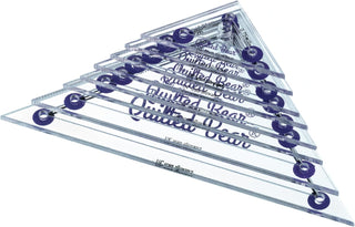 The Quilted Bear Right Angled Triangle Quilting Templates - Set of 8 (3/4 inch - 3 inches)