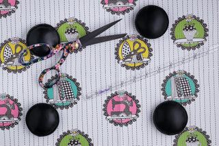 The Quilted Bear Leather Pattern weights 4 x 60mm (black)