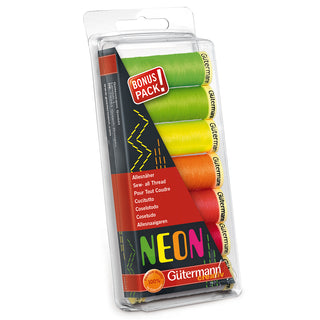 Gutermann Sew-All Neon 100% Polyester Thread Set 7 x 100m