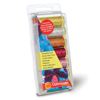 Gutermann Metallic Effect Assorted Thread Set 7 x 50m