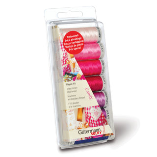 Gutermann Machine Embroidery Rayon 40 Thread Set 7 x 200m Candy