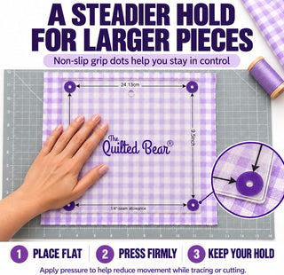 The Quilted Bear Large Quilting Templates - Square - Set of 4 (4.5" - 9.5")