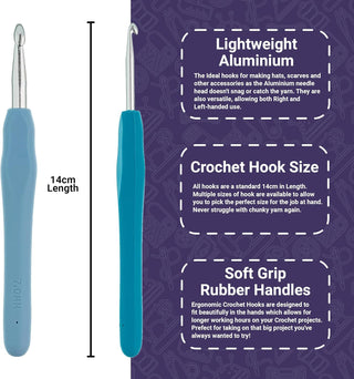 The Quilted Bear Ergonomic Crochet Hook (8mm Hook)