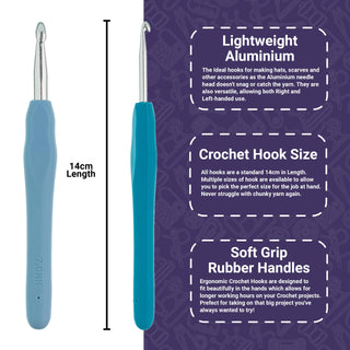 The Quilted Bear Ergonomic Crochet Hook (4mm Hook)