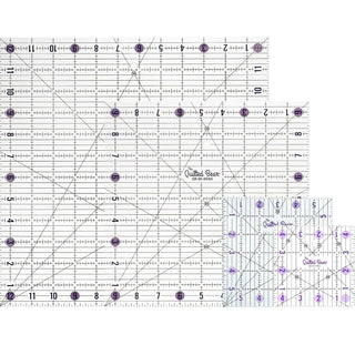 The Quilted Bear Non-Slip Acrylic Quilting Rulers (4.5", 6", 9.5" & 12.5" Bundle)