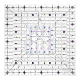 The Quilted Bear Non-Slip Acrylic Quilting Rulers (4.5", 6", 9.5" & 12.5" Bundle)