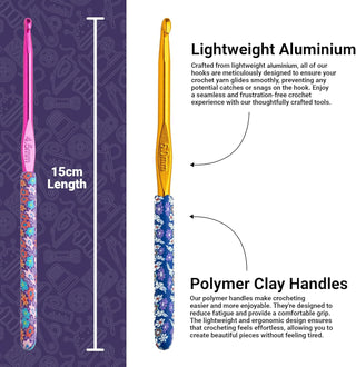 The Quilted Bear Floral Crochet Hooks (2.5mm Hook)
