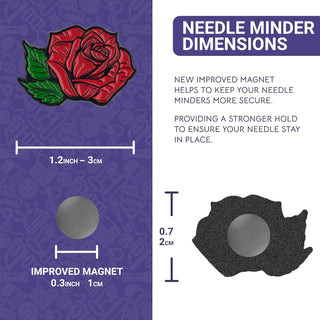 The Quilted Bear Magnetic Needle Minder (Roses)