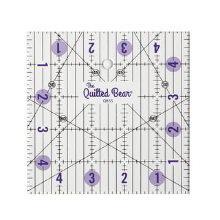 The Quilted Bear Non-Slip Acrylic Quilting Rulers (5.5" x 5.5")