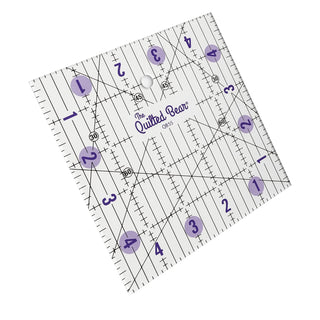 The Quilted Bear Non-Slip Acrylic Quilting Rulers (5.5" x 5.5")