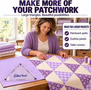 The Quilted Bear Large Quilting Templates - Triangle - Set of 4 (4.5" - 9.5")