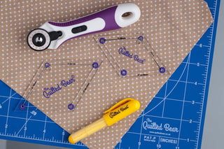 The Quilted Bear Diamond Quilting Templates - Set of 8 (3/4 inch - 3 inches)
