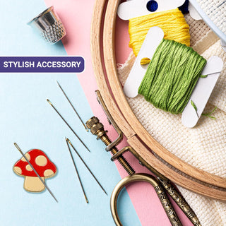The Quilted Bear Magnetic Needle Minder (Mushrooms)