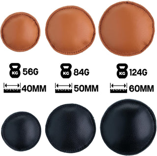 The Quilted Bear Leather Pattern weights 4 x 60mm (Tan)